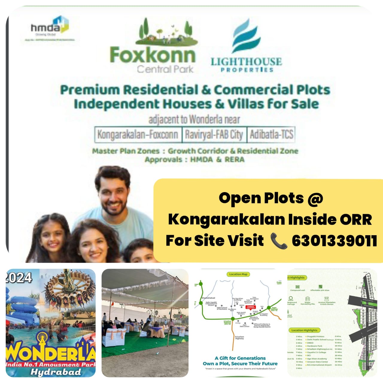 DTCP final approved Open Plots for sale in Meerkhanpet - near skill development University Srisailam Highway